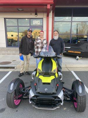 Salesman TJ and our new Can Am Ryker Rally 900.