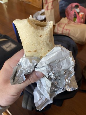 Sausage, Egg, and Cheese Burrito