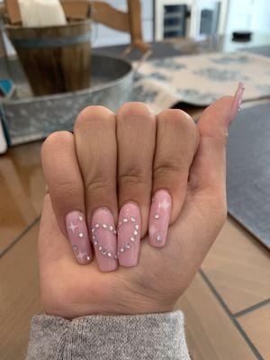 Bling birthday nails