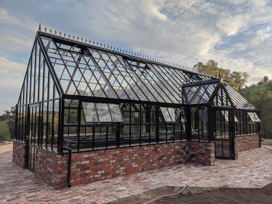 Greenhouse glass cleaning. This one was quite the project!