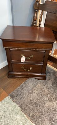 Dark brown nightstand $50