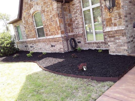 Beautiful, AFTER We Removed Old Shrubs, Clean, Trim, Mulch Beds !