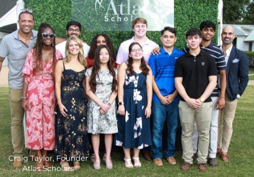 Craig Taylor and Tejpal Singh with Atlas Scholars.