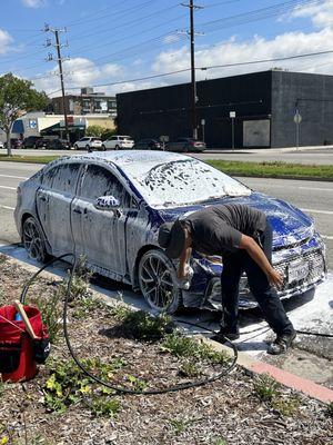 Corolla in for hand wash . We come to you 8187517728