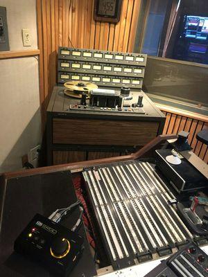 Control Room Patch Bay & 24 Track analog tape machine