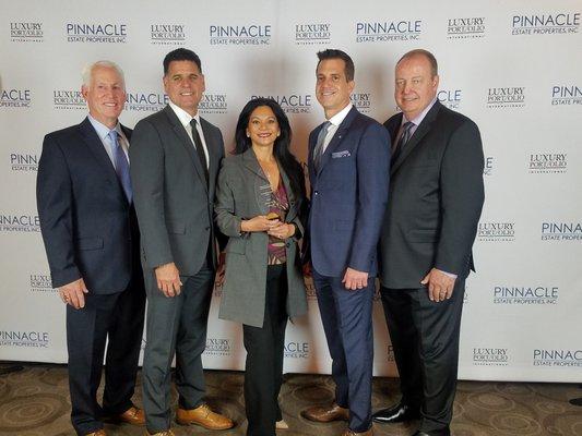 Pinnacle company wide Top Sales Award/Feb 2018, presented by the CEO's and Owners of Pinnacle.