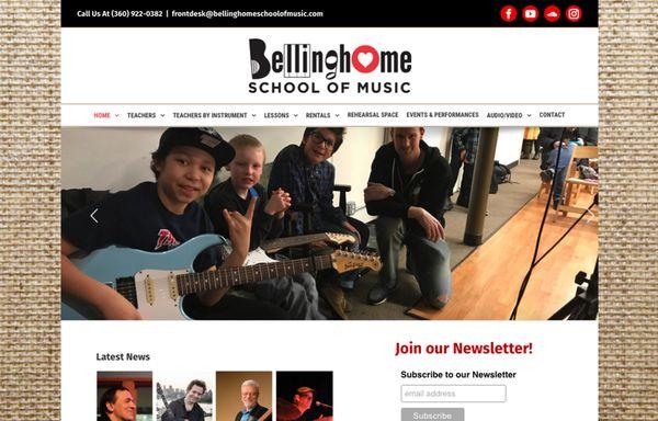 Website Design. Client: Bellinghome School of Music. http://www.bellinghomeschoolofmusic.com/