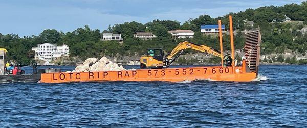 Lake of The Ozarks Rip Rap & Barge