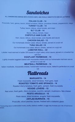 Updated Menu