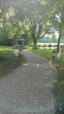 Outside Gazebo for ceremony.  Nicely seats up to 300 guests!