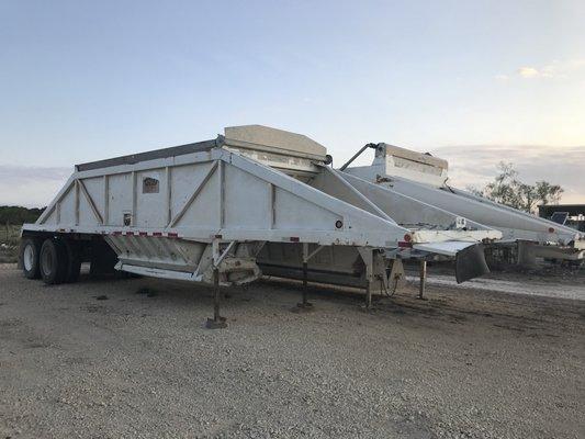 Belly Dump Trailers are available for big loads of dirt or caliche!