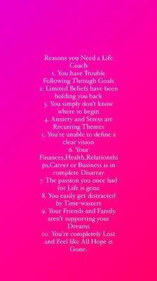 Reasons you need a Life Coach