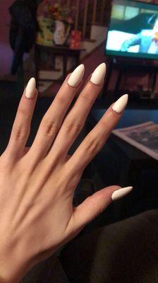 White acrylic nails