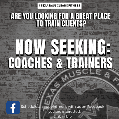 We are now looking for coaches and trainers, call or make a facebook appointment with us.