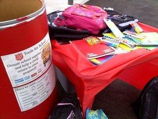 "Tools For School" Drop off location Sponsored by the Fort Wayne Salvation Army