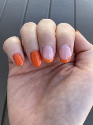 Gel manicure with some French tips!