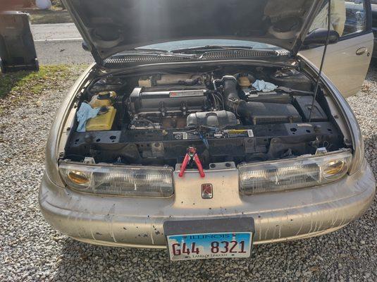 Headlight restoration and wiring repair