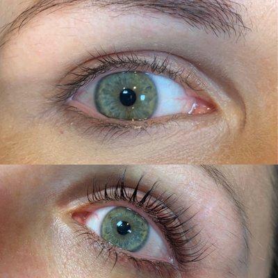 Lash lift and tint