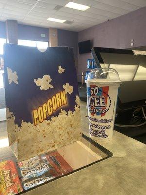 Combo #4 large Icee and large popcorn