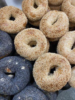 Poppy and sesame bagels