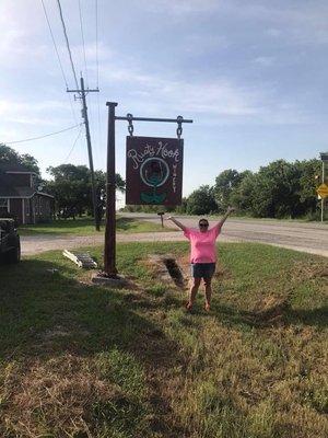 We are so excited to finally have our sign back up after Hurricane Harvey.