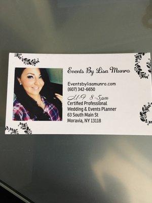 Events by Lisa Munro will soon be doing linens and sashes for all kinds of events weddings, banquets, parties, oh and we travel!