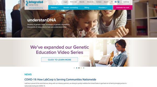 Website maintenance and update pages for Integrated Genetics.