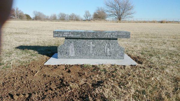 Blue Pearl bench