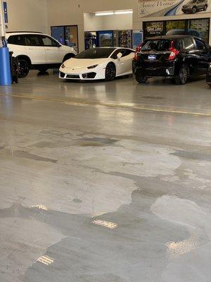 What's that Huracan doing at a Honda dealer??