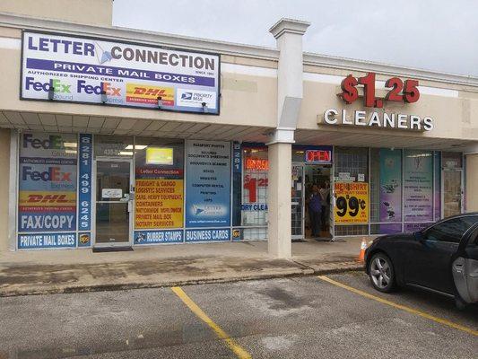 Letter Connection located next to $1.25 Cleaners off Murphy Rd & Ave E in Stafford, TX 77477