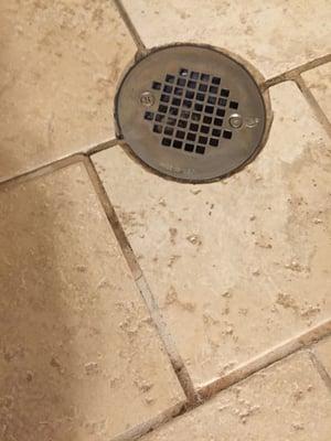 Grout coming out for the second time within 27 months of move-in.