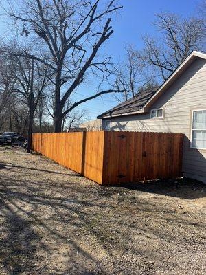 New fence and staining