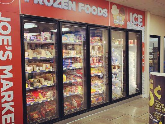 Frozen Foods. We sell Baklava, pizza, and other goodies.