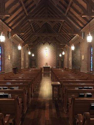 The inside of Sacred heart Chapel