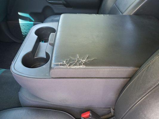 Center console cover before