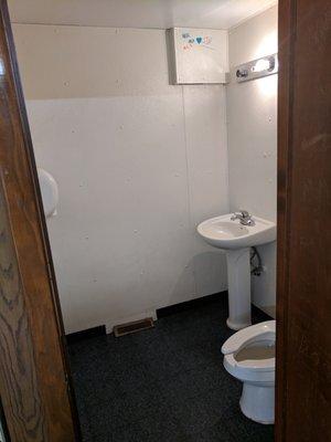 Only bathroom in the building.