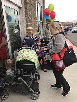 The greeters on Opening Day