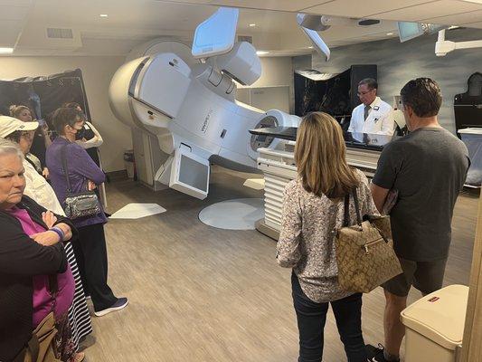 the machine that allows for pin pointing radiation treatment