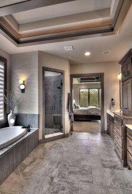 Modern master bathroom