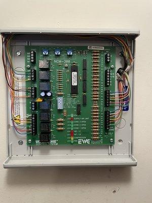 Duct system zone board.