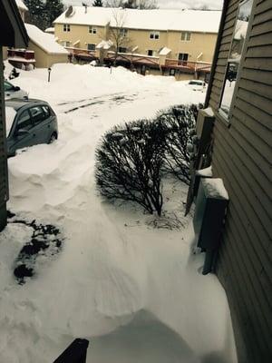 This is a walkway. My mother is handicapped and expected to walk through piled up snow.