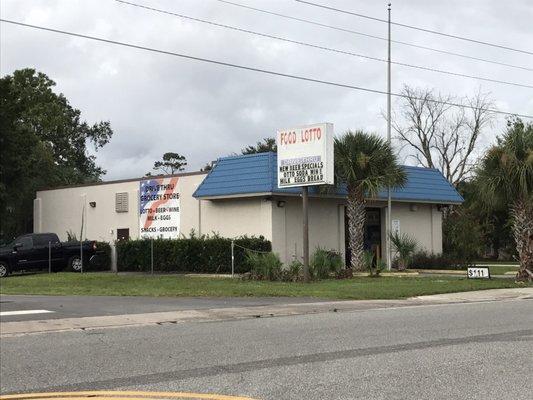 Street view of the drive-thru convenience store