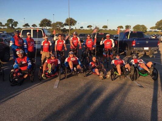 An amazing group of veterans who we're helped by operations comforts adaptive s cycling and continue to be helped to this day.