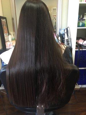 Straightened vs Unstraightened. Love it!