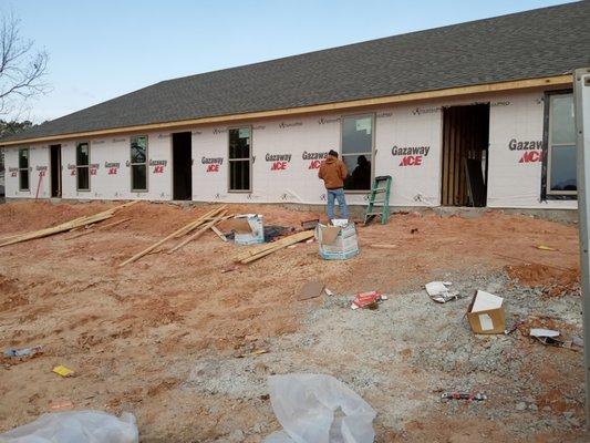 Apartments, final completion on windows