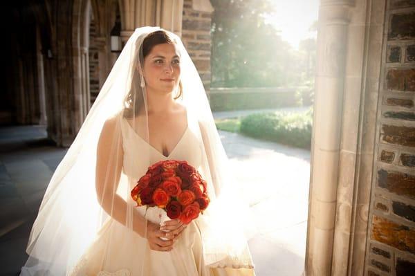 Bridal portraits, Duke Chapel