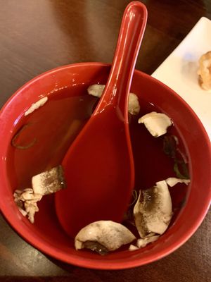 Free appetizer - mushroom soup