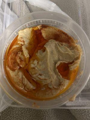 Hummus with tons of oil