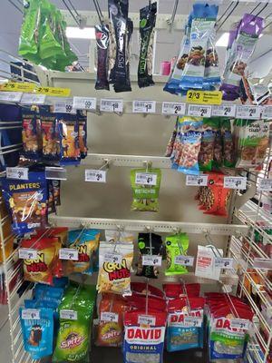 Lots of snacks out of stock