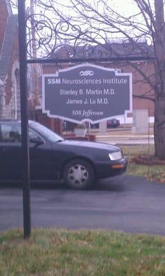 Office Placard for SSM Neurosciences Institute.